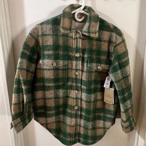 Aritzia Wilfred Ganna shirt jacket sz XS green / tan